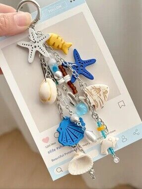 Beach Bag Charm Keychain